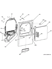 Front Panel & Door parts for Ge Dryer GHDP490EF2WW from AppliancePartsPros.com