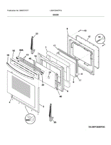 Door parts for Frigidaire Range LGEF3046TFG from AppliancePartsPros.com
