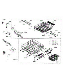 Rack Assy parts for Kenmore Dishwasher 630.16304400 (63016304400, 630 16304400) from AppliancePartsPros.com
