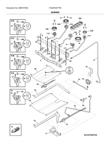 Burner parts for Frigidaire Range FGGF3047TFD from AppliancePartsPros.com