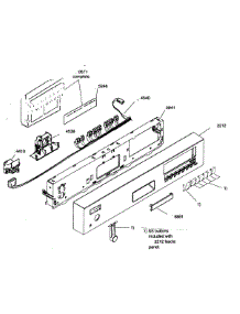 Fascia Panel parts for Kenmore Dishwasher 630.17303400 (63017303400, 630 17303400) from AppliancePartsPros.com