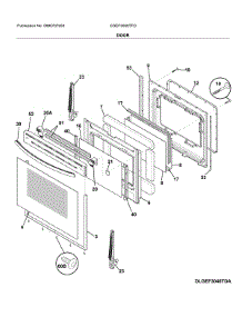 Door parts for Frigidaire Range CGEF3059TFG from AppliancePartsPros.com