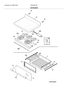 Top / Drawer parts for Frigidaire Range CGEF3037TFF from AppliancePartsPros.com