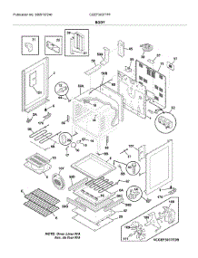 Body parts for Frigidaire Range CGEF3037TFF from AppliancePartsPros.com