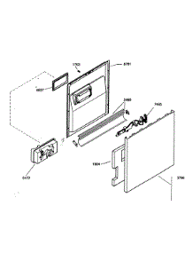 Door Assy parts for Kenmore Dishwasher 630.16302400 (63016302400, 630 16302400) from AppliancePartsPros.com