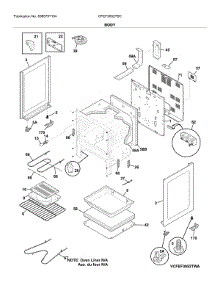Body parts for Frigidaire Range CFEF3052TSC from AppliancePartsPros.com