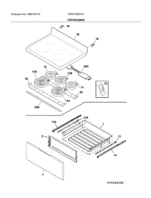 Top / Drawer parts for Frigidaire Range CFEF3052TSC from AppliancePartsPros.com