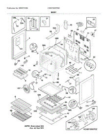 Body parts for Frigidaire Range CGEF3059TWE from AppliancePartsPros.com
