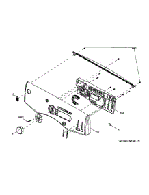 Control Panel parts for Ge Dryer GFDS140ED1WW from AppliancePartsPros.com