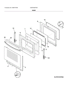 Door parts for Frigidaire Range CGEF3059TWE from AppliancePartsPros.com