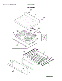 Top / Drawer parts for Frigidaire Range CGEF3059TWE from AppliancePartsPros.com