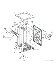 Cabinet & Top Panel parts for Ge Dryer GFDN120ED1WW from AppliancePartsPros.com