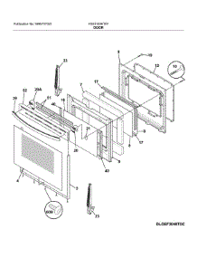 Door parts for Frigidaire Range FGEF3036TFF from AppliancePartsPros.com