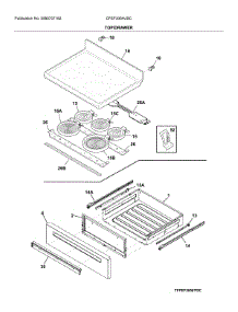 Top / Drawer parts for Frigidaire Range CFEF3054USC from AppliancePartsPros.com