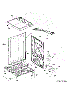 Cabinet & Top Panel parts for Ge Dryer GTX65EBSJ2WS from AppliancePartsPros.com