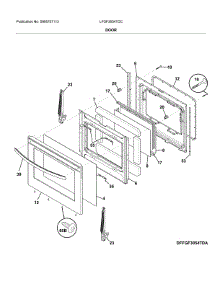 Door parts for Frigidaire Range LFGF3054TDC from AppliancePartsPros.com
