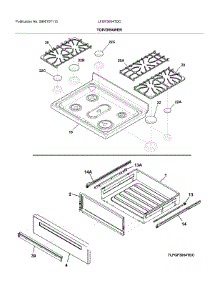 Top / Drawer parts for Frigidaire Range LFGF3054TDC from AppliancePartsPros.com