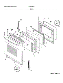 Door parts for Frigidaire Range CGIF3036TFD from AppliancePartsPros.com