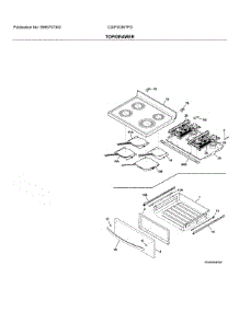 Top / Drawer parts for Frigidaire Range CGIF3036TFD from AppliancePartsPros.com