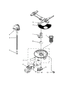 Pump & Motor parts for Kenmore Dishwasher 665.12769K313 (66512769K313, 665 12769K313) from AppliancePartsPros.com