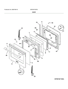Door parts for Frigidaire Range CPEF3077QFG from AppliancePartsPros.com
