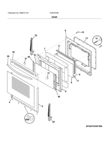 Door parts for Frigidaire Range FGEF3036TBF from AppliancePartsPros.com