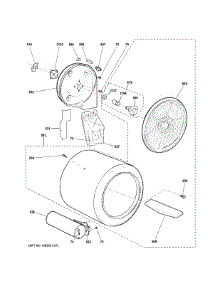 Drum parts for Ge Dryer GTX42GASJ2WW from AppliancePartsPros.com