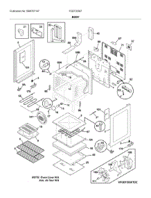 Body parts for Frigidaire Range FGEF3036TBF from AppliancePartsPros.com