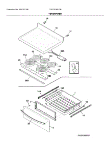 Top / Drawer parts for Frigidaire Range CGEF3036UDB from AppliancePartsPros.com