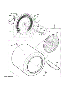 Drum parts for Ge Dryer GTX33EASK0WW from AppliancePartsPros.com