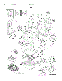 Body parts for Frigidaire Range CGEF3036UFB from AppliancePartsPros.com