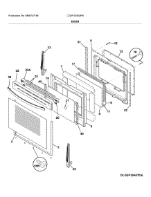 Door parts for Frigidaire Range CGEF3036UFB from AppliancePartsPros.com