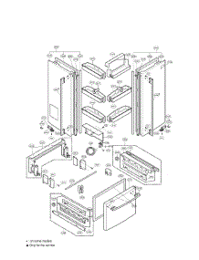 Door Parts parts for Lg Refrigerator LFD21860ST/00 from AppliancePartsPros.com