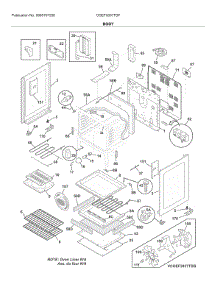Body parts for Frigidaire Range CGEF3037TDF from AppliancePartsPros.com