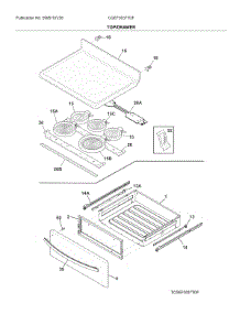 Top / Drawer parts for Frigidaire Range CGEF3037TDF from AppliancePartsPros.com