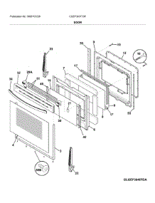 Door parts for Frigidaire Range CGEF3037TDF from AppliancePartsPros.com