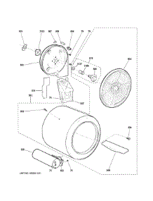 Drum parts for Ge Dryer GTD33GASK0WW from AppliancePartsPros.com