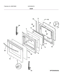 Door parts for Frigidaire Range CLEH3054UFA from AppliancePartsPros.com