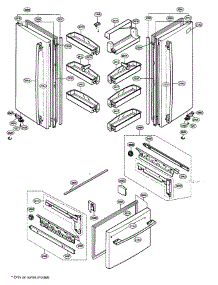 Door Parts parts for Lg Refrigerator LFC20740ST/00 from AppliancePartsPros.com