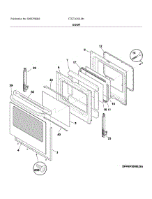 Door parts for Frigidaire Range FFEF3015LSN from AppliancePartsPros.com