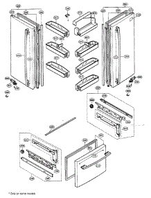 Door Parts parts for Lg Refrigerator LFC22740SW/00 from AppliancePartsPros.com