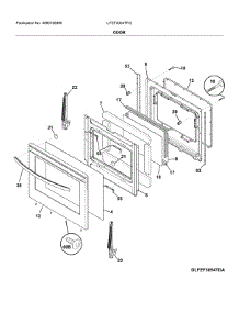 Door parts for Frigidaire Range LFEF3054TFG from AppliancePartsPros.com