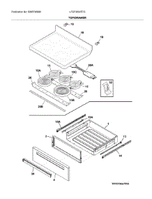 Top / Drawer parts for Frigidaire Range LFEF3054TFG from AppliancePartsPros.com