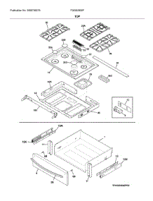 Top Drawer parts for Frigidaire Range FGGS3065PWU from AppliancePartsPros.com