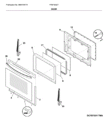 Door parts for Frigidaire Range FFEF3052TBC from AppliancePartsPros.com