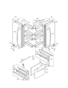 Door Parts Assembly parts for Lg Refrigerator LFC21770ST/05 from AppliancePartsPros.com