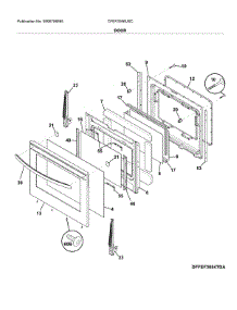 Door parts for Frigidaire Range CFEF3056USC from AppliancePartsPros.com