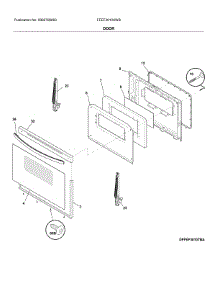 Door parts for Frigidaire Range FFEF3010UWB from AppliancePartsPros.com