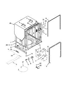 Tub And Frame Parts parts for Kenmore Dishwasher 665.12779K314 (66512779K314, 665 12779K314) from AppliancePartsPros.com
