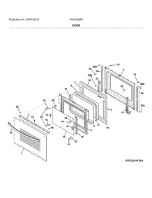 Door parts for Frigidaire Range FGGS3065PBU from AppliancePartsPros.com